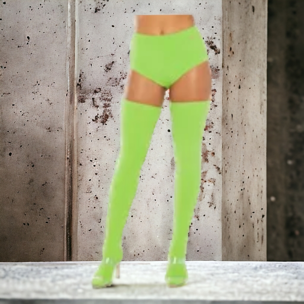🍒🍒SAVAGE X FENTY FLUFF IT UP SLIPPER STOCKINGS- KELLY GREEN